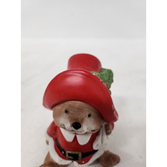 Vintage Homco Christmas Paddington Bear Santa Ceramic Figurine Holiday Decor - Picture 2 of 11